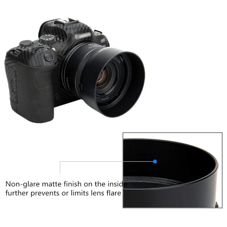ES-65B Lens Hood Shade for Canon RF 50mm F1.8 STM Lens - Image 5