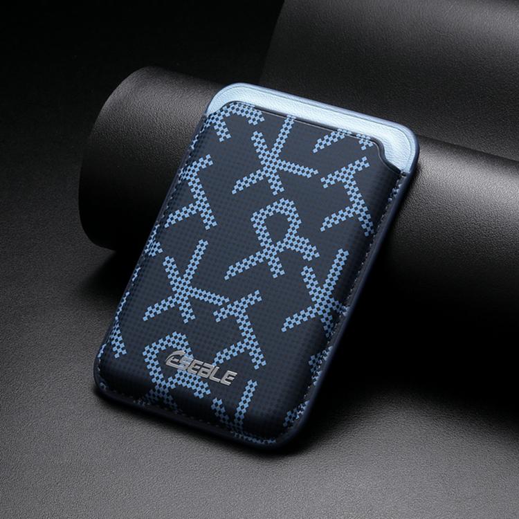 ESEBLE S8 PU Leather Letter Texture Magnetic Mobile Phone Card Slots(Blue) - Image 2