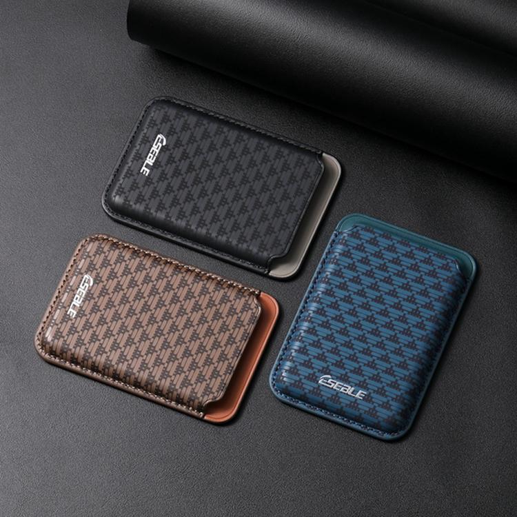 ESEBLE S9 PU Leather Triangular Shield Magnetic Mobile Phone Card Slots(Black) - Image 8