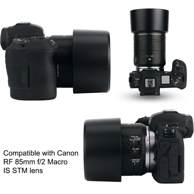 ET-77 Lens Hood Shade for Canon RF 85mm f/2 Macro IS STM Lens (Black) - Image 5