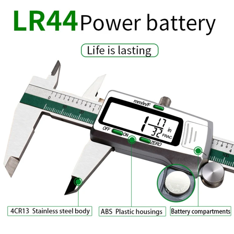 ET50 0-150mm Green Stainless Steel Vernier Caliper With Digital Display - Image 10
