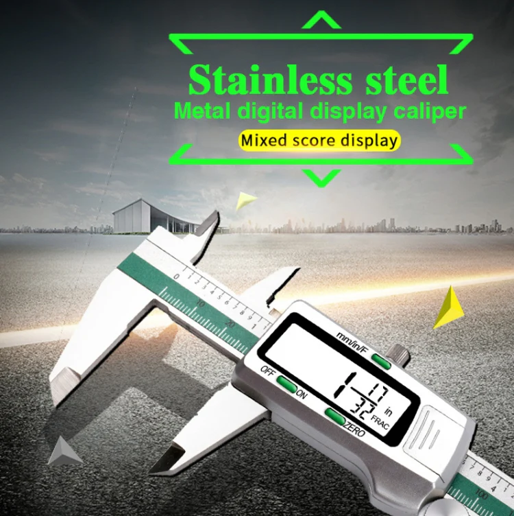 ET50 0-150mm Green Stainless Steel Vernier Caliper With Digital Display - Image 8