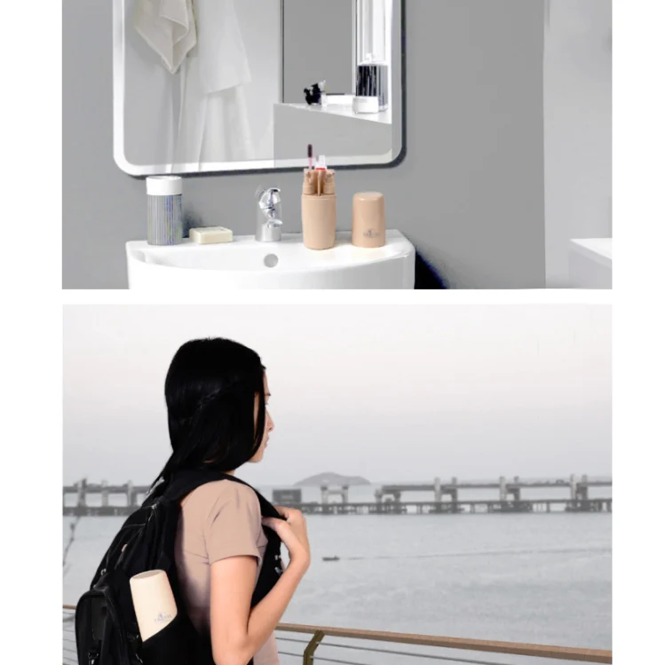 ETRAVEL Travel Toiletry Four-piece Set Travel Toothbrush Case(Bean Green) - Image 5