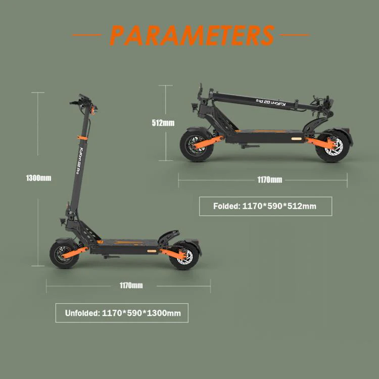 [EU Warehouse] Kukirin G2 Pro VMP 500W Three-speed Folding Electric Offroad Scooter with 9 inch Vacuum Tires - Image 10