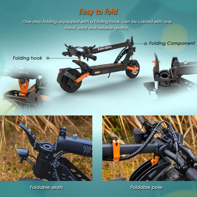 [EU Warehouse] Kukirin G2 Pro VMP 500W Three-speed Folding Electric Offroad Scooter with 9 inch Vacuum Tires - Image 8