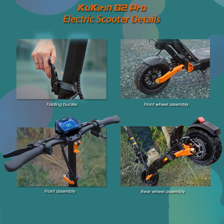 [EU Warehouse] Kukirin G2 Pro VMP 500W Three-speed Folding Electric Offroad Scooter with 9 inch Vacuum Tires - Image 9