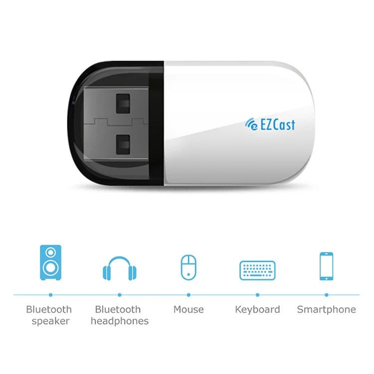 EZCast EZC-5200BS 600Mbps Dual Band WiFi + Bluetooth USB 2.0 Wireless Adapter (White) - Image 7