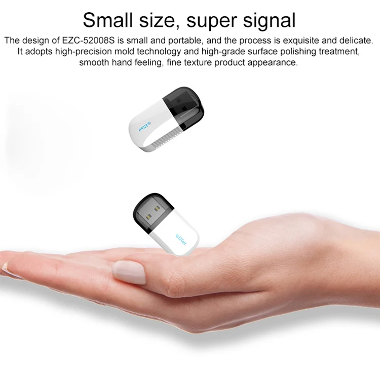 EZCast EZC-5200BS 600Mbps Dual Band WiFi + Bluetooth USB 2.0 Wireless Adapter (White) - Image 9