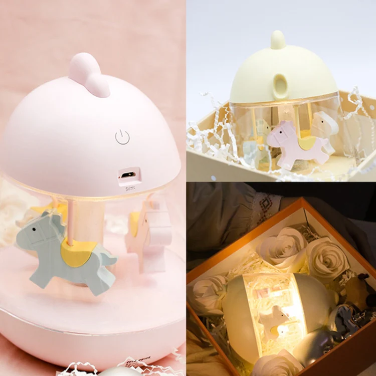 F10 Carousel Music Atmosphere Night Light Sleep Table Lamp(Blue) - Image 5