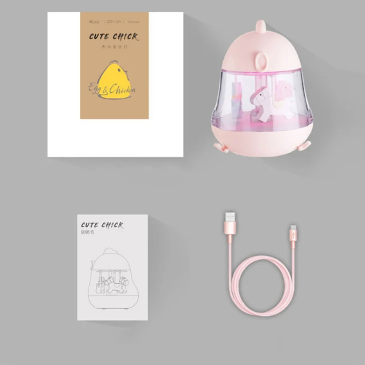 F10 Carousel Music Atmosphere Night Light Sleep Table Lamp(Pink) - Image 7