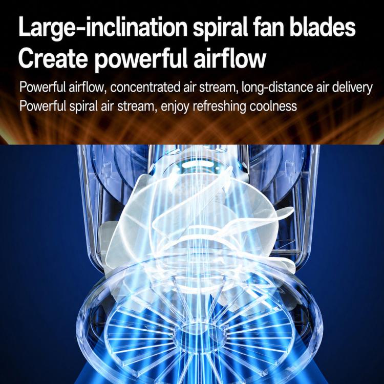 F15 Smart Timing Transparent Digital Display Desk Fan Small Circulating Table Fan For Office(Orange) - Image 4