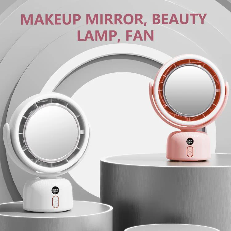 F2 Makeup Mirror Beauty Fill Light Desktop Fan(White) - Image 8