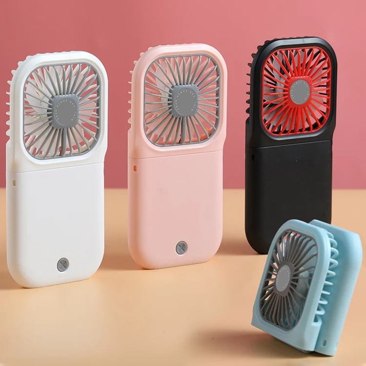 F20 Electroplating Handheld Fan Portable Desktop Folding Mute USB Hanging Neck Fan (White) - Image 2