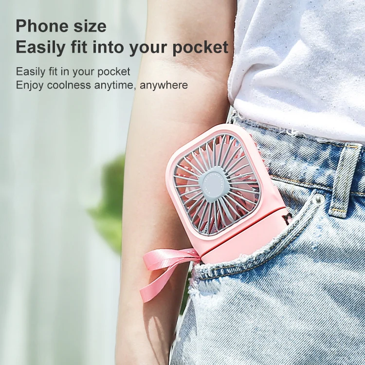 F20 Electroplating Handheld Fan Portable Desktop Folding Mute USB Hanging Neck Fan (White) - Image 9