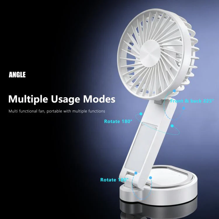 F20 Portable Magnetic Folding Fan with LED(Purple) - Image 4