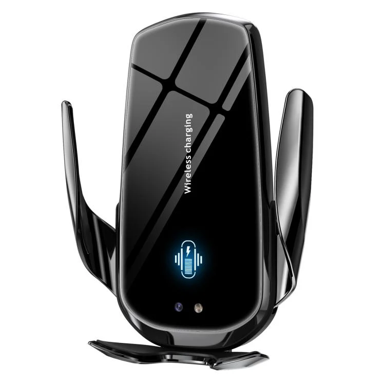 F4 Smart Infrared Sensing Car Magnetic Wireless Charging Phone Holder, Color:Gunmetal(Wireless charger)