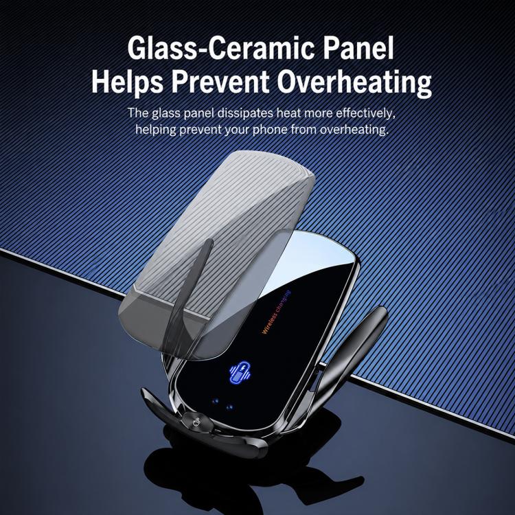 F4 Smart Infrared Sensing Car Magnetic Wireless Charging Phone Holder, Color:Silver(Wireless Charger + Magnetic connector) - Image 13