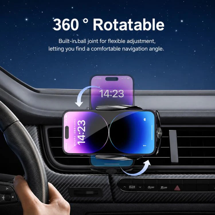 F4 Smart Infrared Sensing Car Magnetic Wireless Charging Phone Holder, Color:Silver(Wireless Charger + Magnetic connector) - Image 14