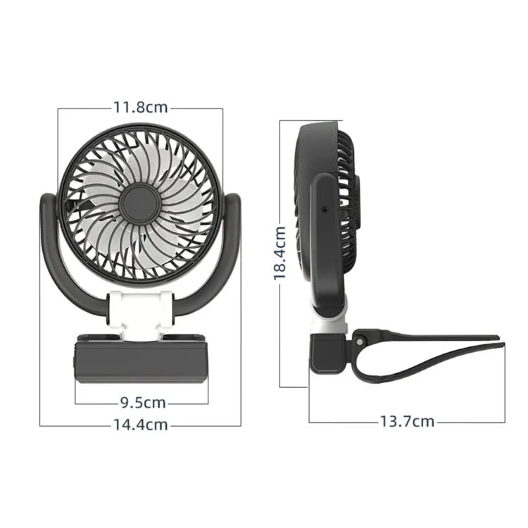 F4508 Adjustable Clip-On Front Baffle Car Fan 3-Speed Portable Quiet Cooling Fan - Image 3