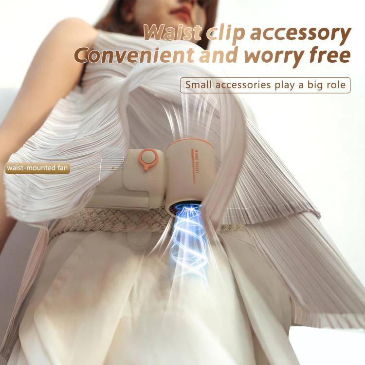 F6 Portable High-Speed Handheld Fan with Waist Clip(Black) - Image 4