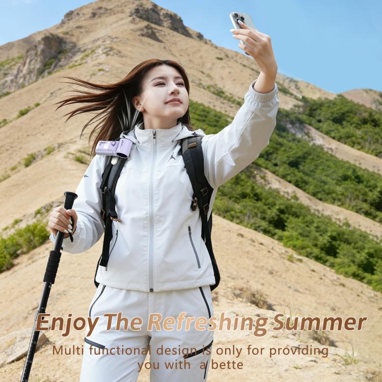 F6 Portable High-Speed Handheld Fan with Waist Clip(Black) - Image 7