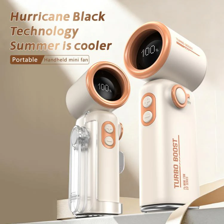 F6 Portable High-Speed Handheld Fan with Waist Clip(Orange) - Image 2