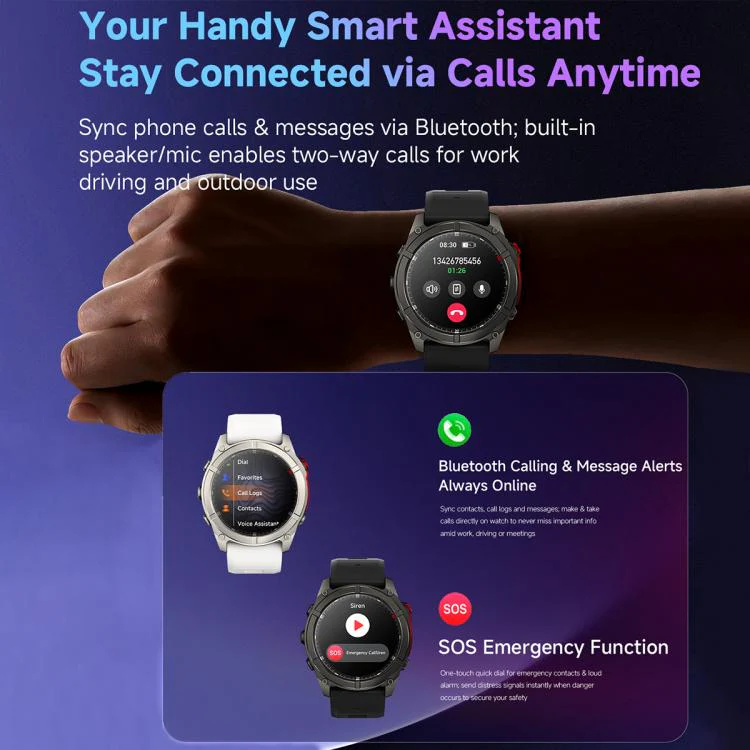 F8 Pro 1.43 inch AMOLED Screen Smart Watch Support Health Monitoring, Multi-Sport Modes(Black) - Image 9