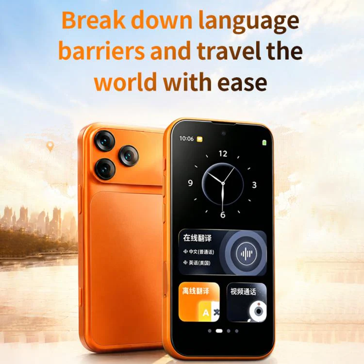 F80 Pro 4.7 inch Portable Audio and Video Calling AI Smart Translator(Orange) - Image 3