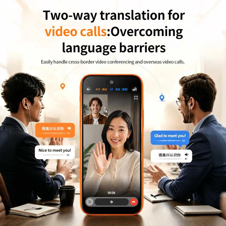 F80 Pro 4.7 inch Portable Audio and Video Calling AI Smart Translator(Orange) - Image 4