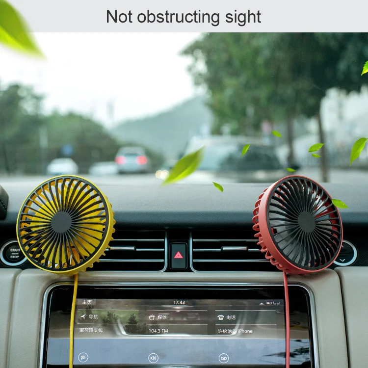 F829 Portable Car Air Outlet Electric Cooling Fan with LED Light(White) - Image 13