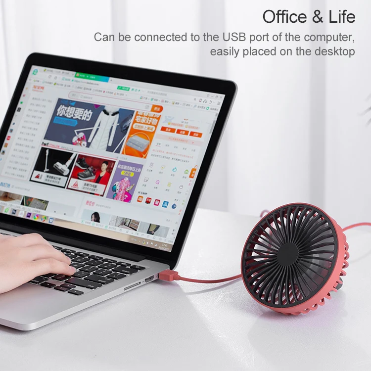 F829 Portable Car Air Outlet Electric Cooling Fan with LED Light(White) - Image 14