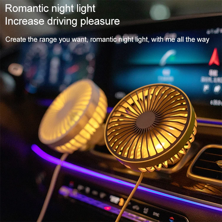 F829 Portable Car Air Outlet Electric Cooling Fan with LED Light(Yellow) - Image 12