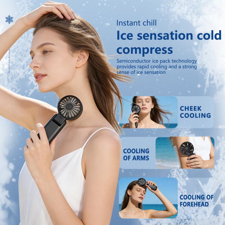 F9 Ice Compress Foldable Handheld Fan(White) - Image 3