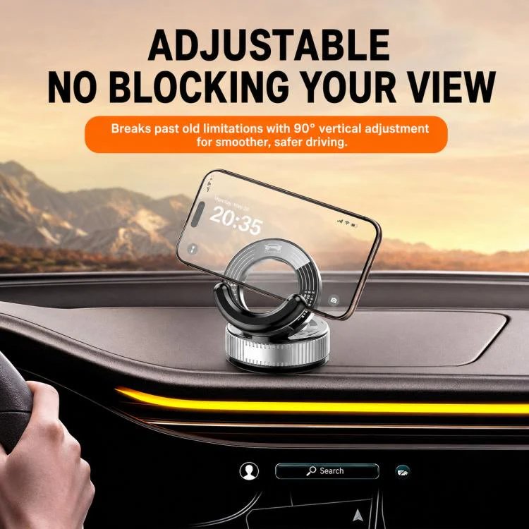 F9 Vacuum Suction Cup Phone Car Mount For Navigation Desktop Use, Style:Basic Model(Orange) - Image 2