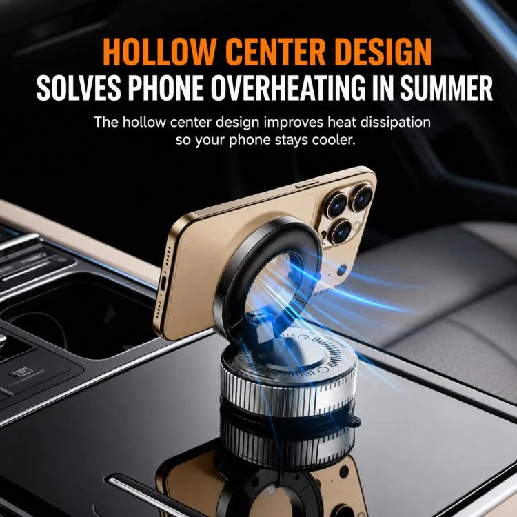 F9 Vacuum Suction Cup Phone Car Mount For Navigation Desktop Use, Style:Basic Model(Orange) - Image 7