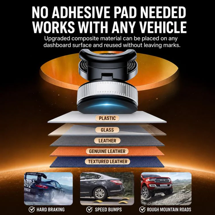 F9 Vacuum Suction Cup Phone Car Mount For Navigation Desktop Use, Style:Parking Number Plate(Black) - Image 6