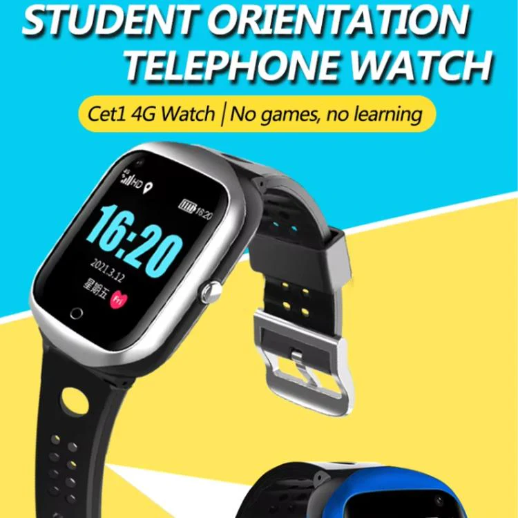 FA66 1.3-inch Screen 4G Network GPS Tracking Student Smart Watch, Model:American Version(Silver) - Image 3