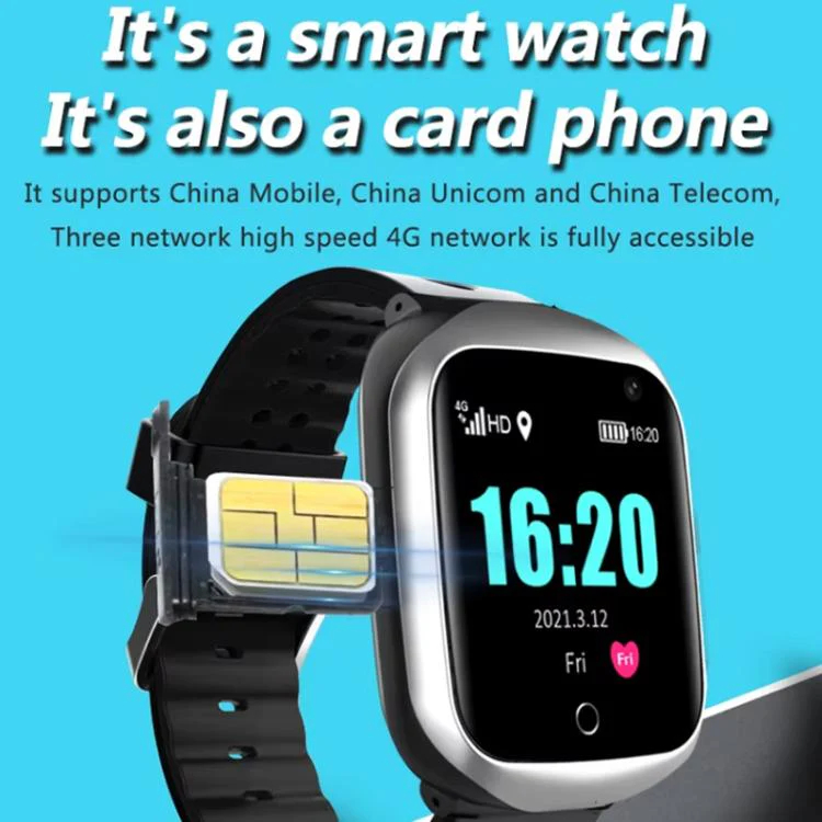 FA66 1.3-inch Screen 4G Network GPS Tracking Student Smart Watch, Model:American Version(Silver) - Image 5