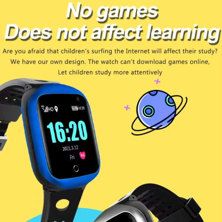 FA66 1.3-inch Screen 4G Network GPS Tracking Student Smart Watch, Model:American Version(Silver) - Image 6