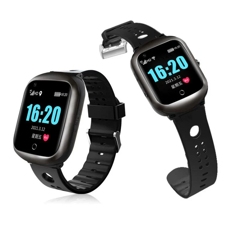 FA66S 1.3-inch Screen 4G Network GPS Tracking Elderly Smart Watch Support Heart Rate / Blood Pressure Monitoring, Model:American Version(Black Grey) - Image 2