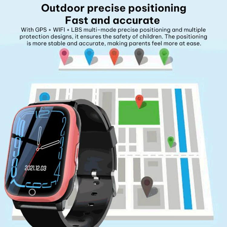 FA83 1.69-inch Screen 4G Network GPS Tracking Kids Smart Watch, Model:Eurasia-Africa Version(Pink) - Image 8