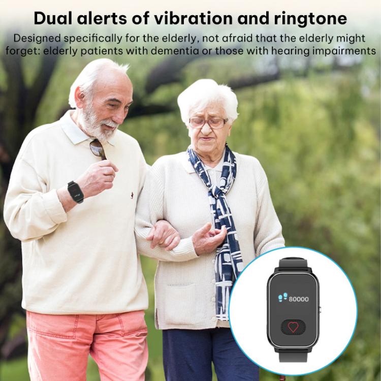 FA96S 1.0-inch Screen 4G Network GPS Tracking Elderly Care Smart Watch, Model:American Version(Black) - Image 7