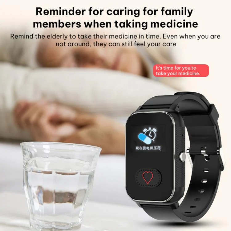 FA96S 1.0-inch Screen 4G Network GPS Tracking Elderly Care Smart Watch, Model:Eurasia-Africa Version(Black) - Image 6