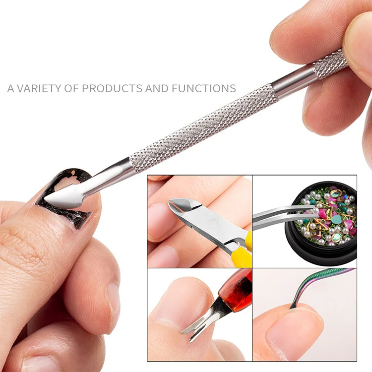 FABIYAN Stainless Steel Dead Skin Shear Steel Push Nail Art Tool Set, Specification:   Set 5 - Image 6