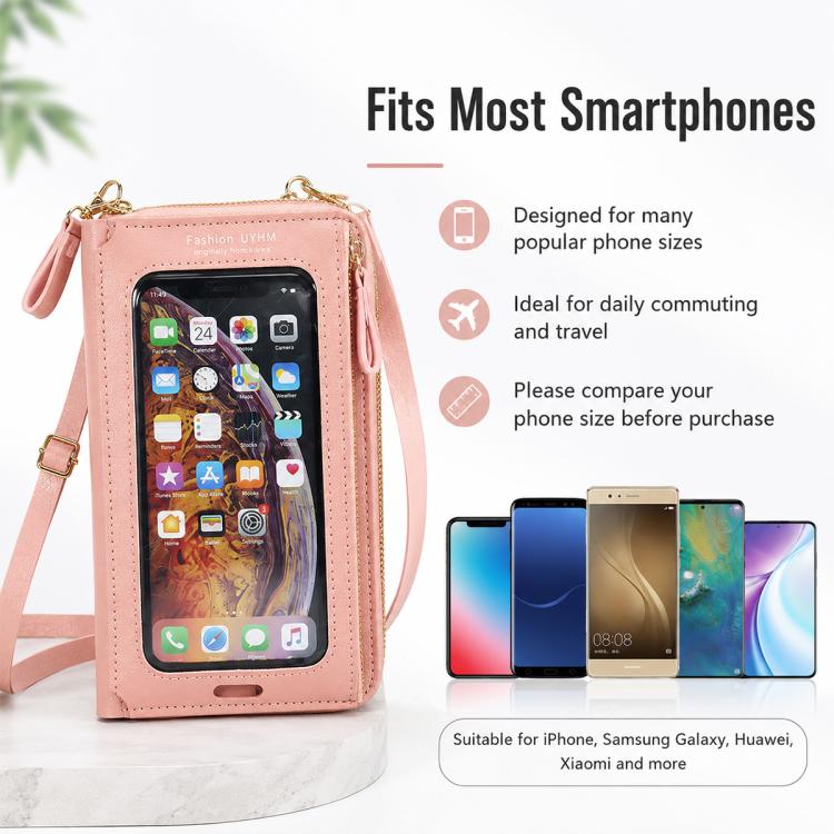 Female Touch Screen Phone Bag Multifunctional Crossbody Zipper Pouch(Blue) - Image 10