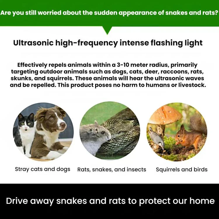 Five-Level Frequency-Modulated Outdoor Ultrasonic Solar-Powered Animal Repellent Device(711) - Image 7