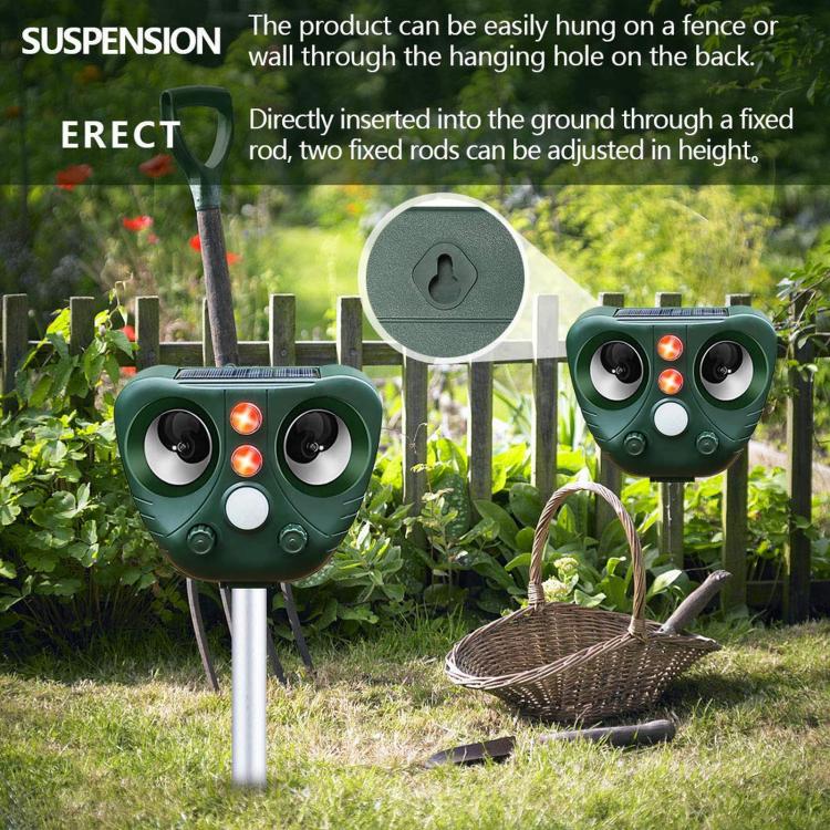 Five-speed Frequency-modulated Ultrasonic Outdoor Waterproof Solar-powered Animal Repellent(703) - Image 6