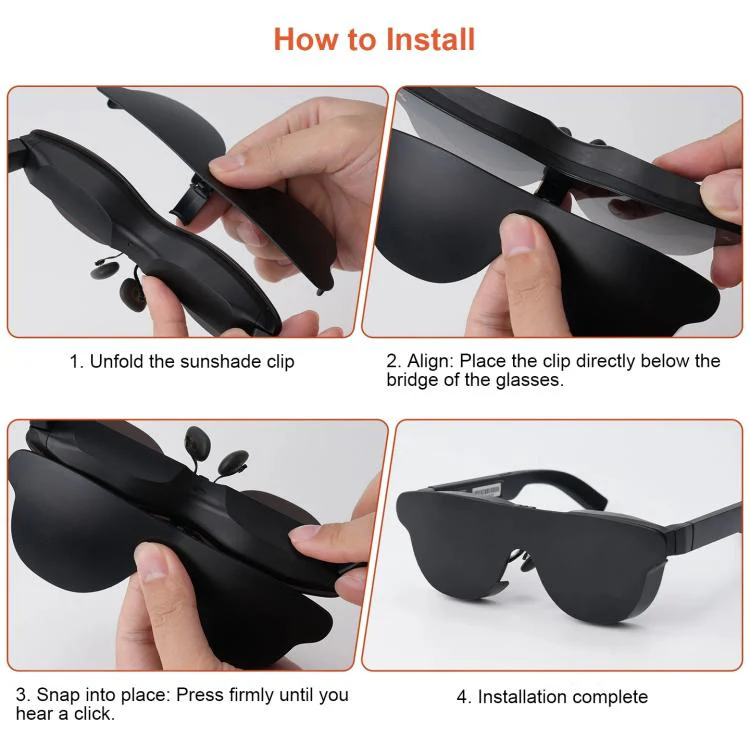 Flip-up Light Shield for RayNeo Air 3s/Air 3s Pro/Air 4/Air 4 Pro Ultra-Light AR Glasses Privacy Cover - Image 7