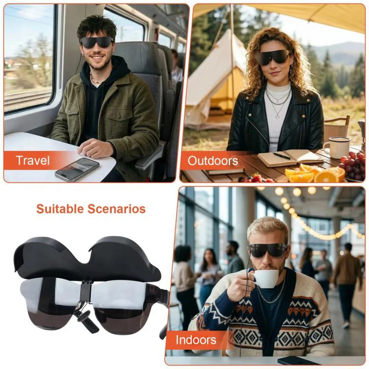 Flip-up Light Shield for RayNeo Air 3s/Air 3s Pro/Air 4/Air 4 Pro Ultra-Light AR Glasses Privacy Cover - Image 8