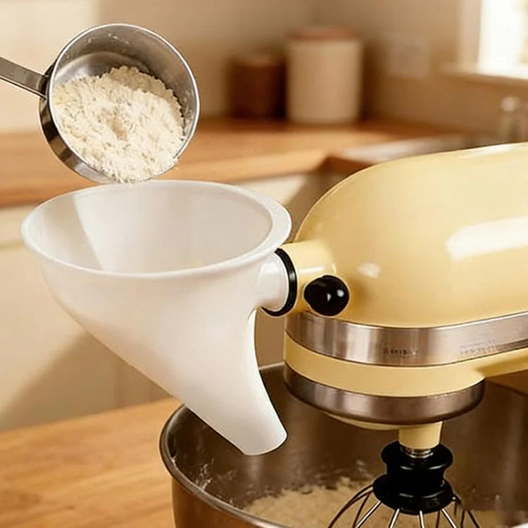 Flour Funnel For KitchenAid 5 Quart Stand Mixer Attachment(Black) - Image 4